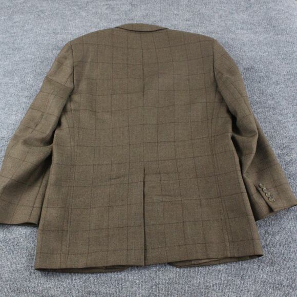 Polo University Club Ralph Lauren Blazer Men 40R Wool Windowpane Check Tweed - Picture 9 of 13
